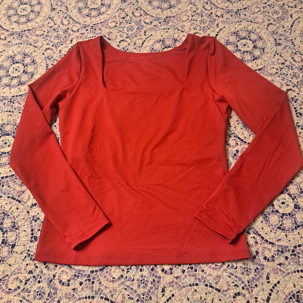 Black Milk Clothing Matte Cherry LS Top